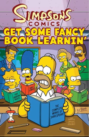 Simpsons comics: Get some fancy book learnin