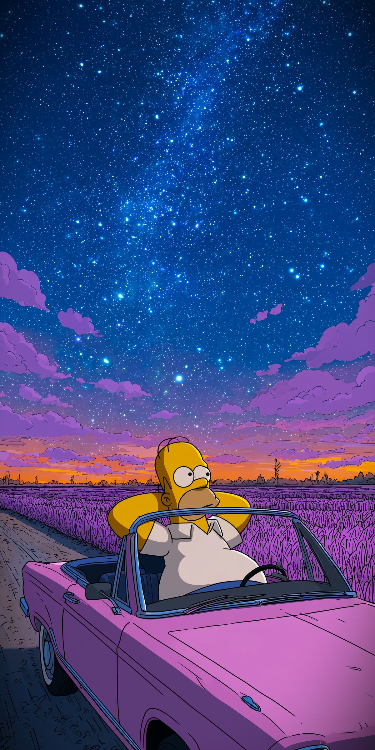 homer entrain de regarder le ciel